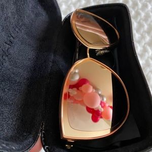 Chanel Rose gold reflective sunglasses
